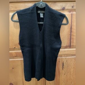 Linda Matthews Vintage Sleeveless Ribbed Sweater Vest, Size L